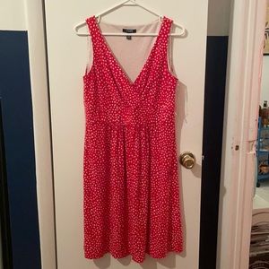 Red polka dot dress